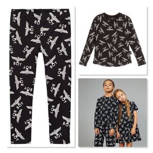 BOY London Kids Size 3-4: Repeat Leggings & Long Sleeve Shirt Set